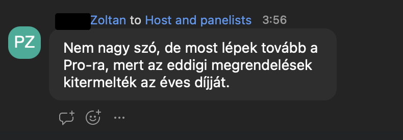Zoltán visszajelzése