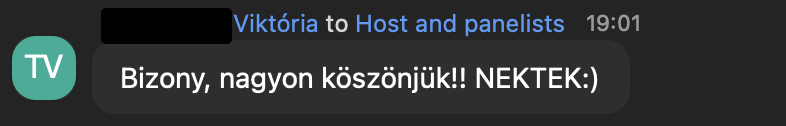 Viktória visszajelzése