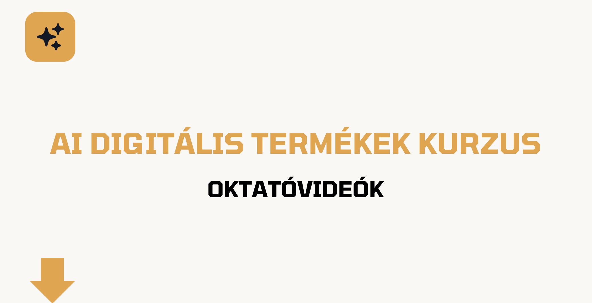 AI Digitális Termékek kurzus