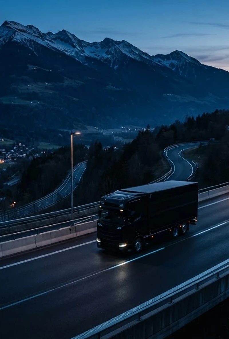 Camion pe autostradă europeană