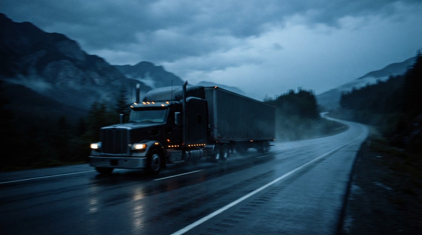 Camion în deplasare