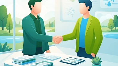 共同実証や技術相談を想起させるビジュアル