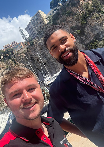 Berkeley Red host with Ruben Loftus-Cheek in the marina during the Monaco weekend