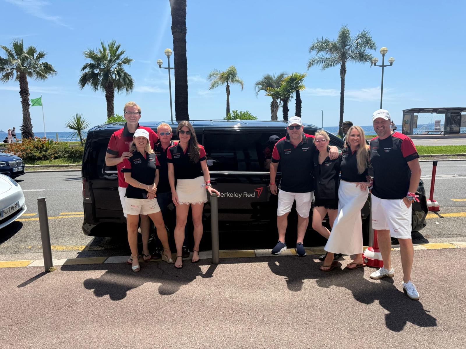 Berkeley Red team beside their event vehicle
