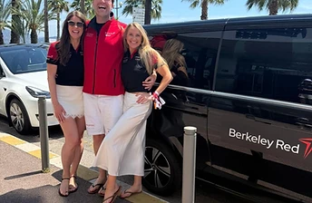 Berkeley Red team with branded vehicle