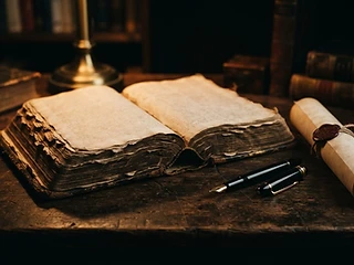 Bible and legal scroll study