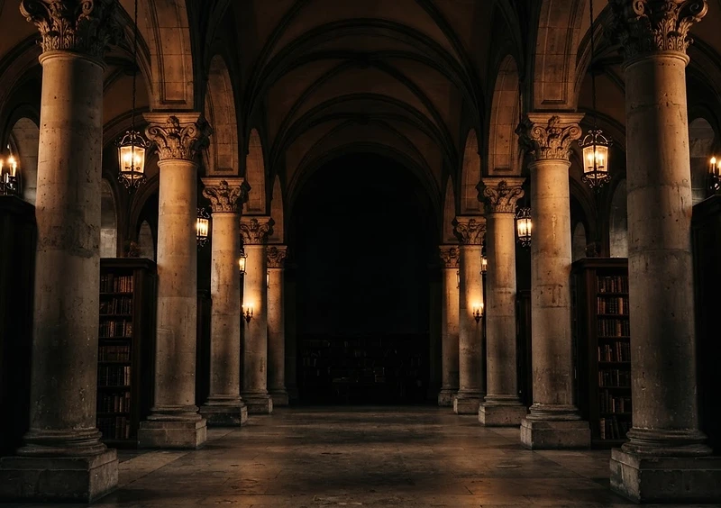Classical library columns