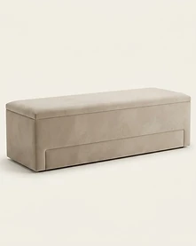 Plain Ottoman isolated product view
