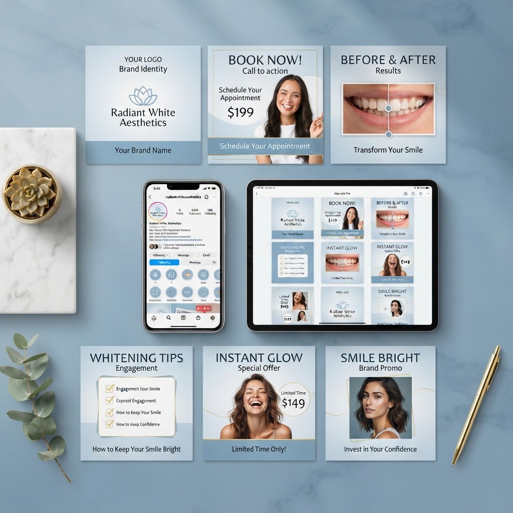50 Teeth Whitening Instagram Templates