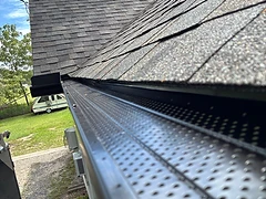 Dark Gutter Guard Close-Up
