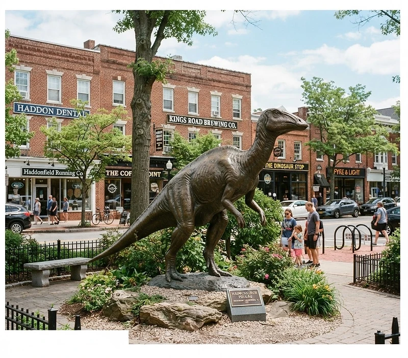 Hadrosaurus Statue in Haddonfield, NJ