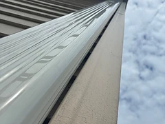 White Gutter Low-Angle View