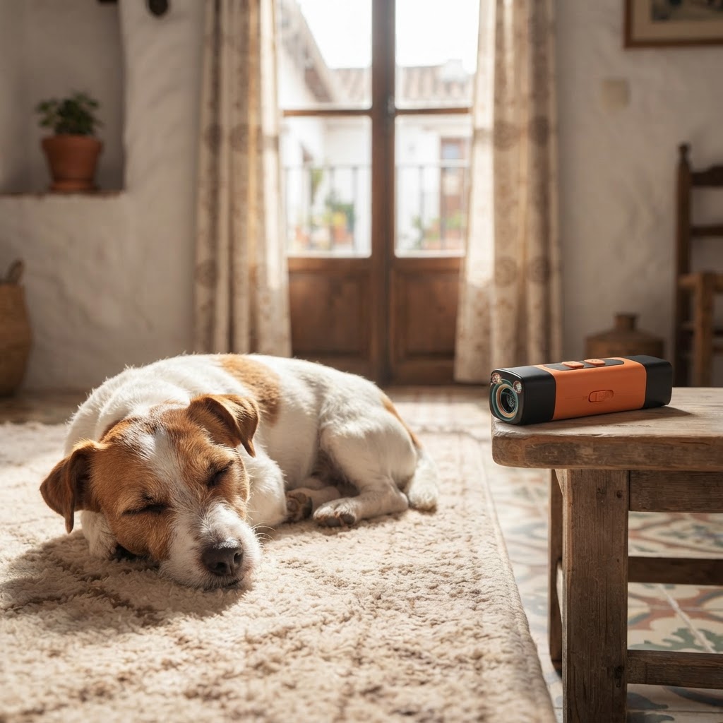 Perro tranquilo en casa