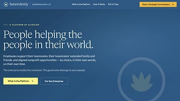Benevolently website screenshot, captured September 15, 2026
