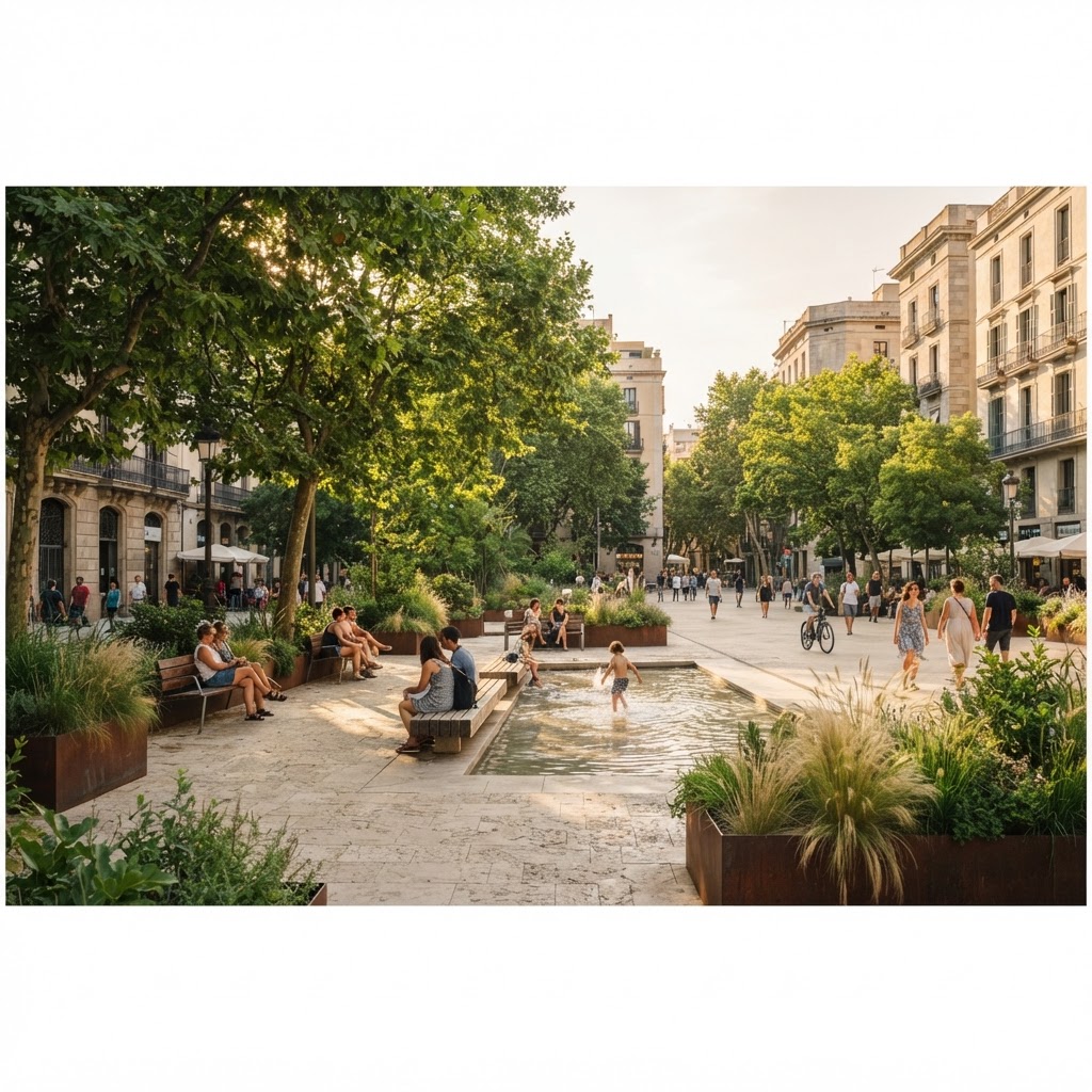 Copertina della Challenge Città più fresche — Ridurre il calore urbano