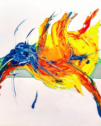 Explosión de color, acrílico, 2025