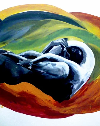 Figura en rojo, mixta, 2010