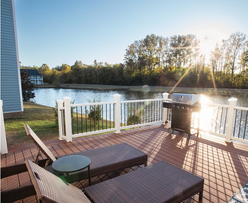 Deck built for outdoor living on the Mississippi Gulf Coast by Holland’s Construction
