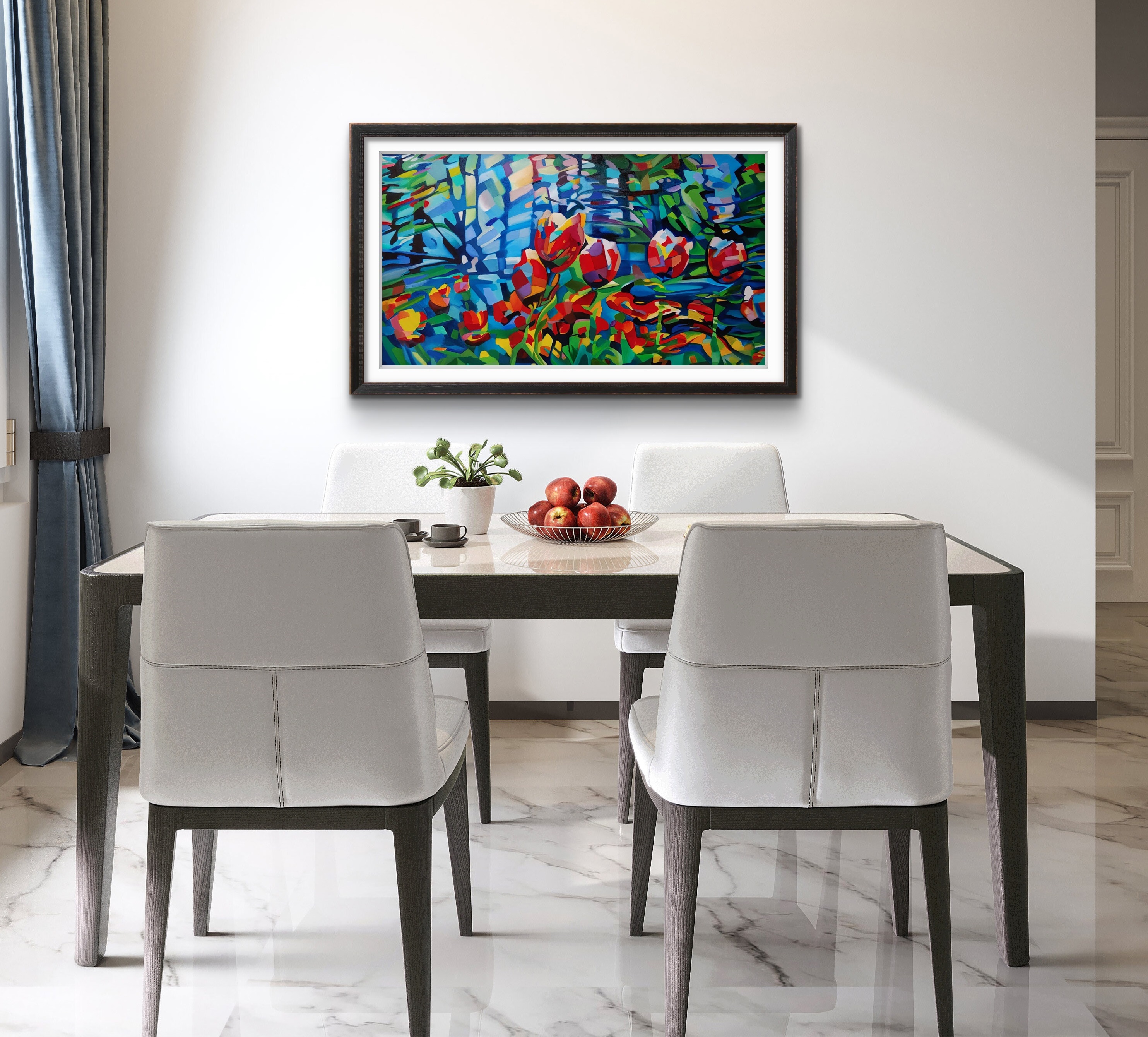 In the dining room