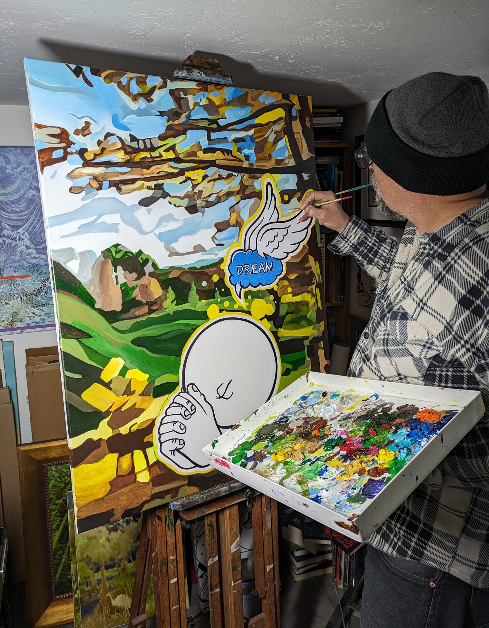 David Heatwole working on This Artist's Dream