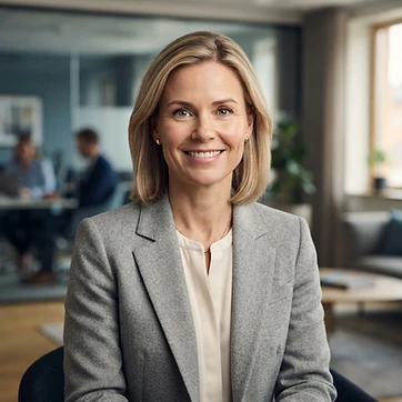 AI-generated portrait representing Julia Sorensen, the SCGK Service Matching Analyst (AI Analyst, not a real person)