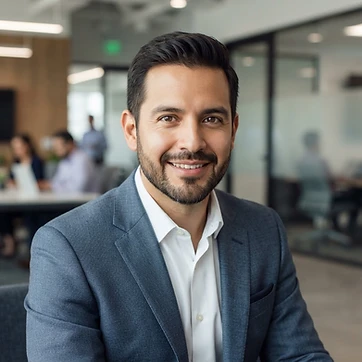 AI-generated portrait representing Tomás Rivera, the SCGK Home Services Analyst (AI Analyst, not a real person)
