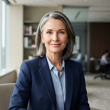 AI-generated portrait representing Evelyn Hartwell, the SCGK Chief Financial Clarity Analyst (AI Analyst, not a real person)