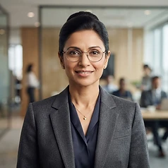 AI-generated portrait representing Anika Reddy, the SCGK Transaction Analysis Analyst (AI Analyst, not a real person)