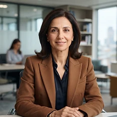 AI-generated portrait representing Nadia Haddad, the SCGK Customer Action Analyst (AI Analyst, not a real person)