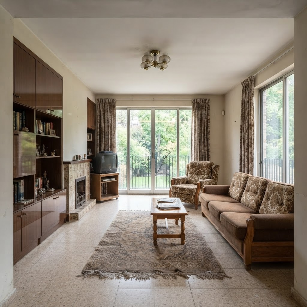 Living space before renovation