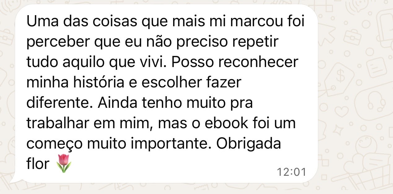 Depoimento real de leitora sobre o guia