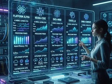 Gráfico comparativo de las cinco principales plataformas de inteligencia artificial.