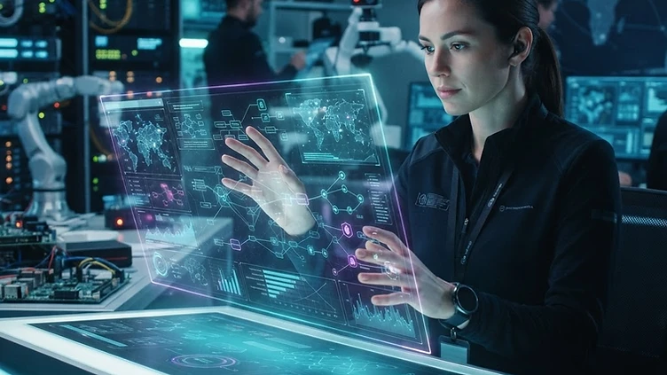 Representaci贸n digital de un informe de seguridad cibern茅tica con gr谩ficos de red.