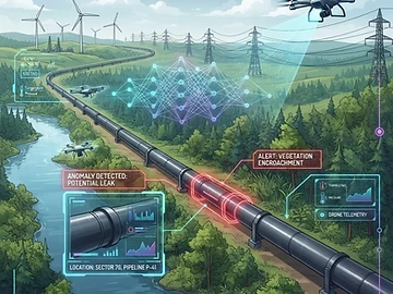 AI-powered computer vision monitoring energy infrastructure for risk detection