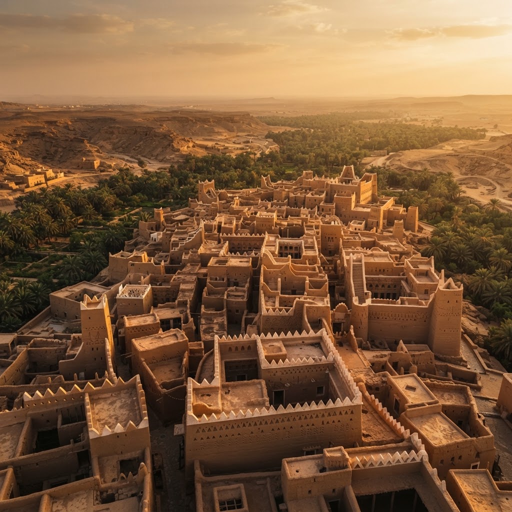 Historic Najdi mud-brick architecture in Diriyah, Riyadh