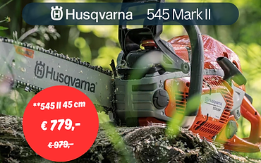 De Husqvarna 545 Mark II – 45 cm Nu in seizoensactie voor € 779,- i.p.v. € 979,-