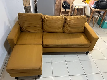 ספה לאחר ניקוי מקצועי ברמת ישי – דאבל קלין