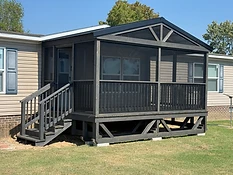 Charcoal stain finish on a Coastal Custom Deck