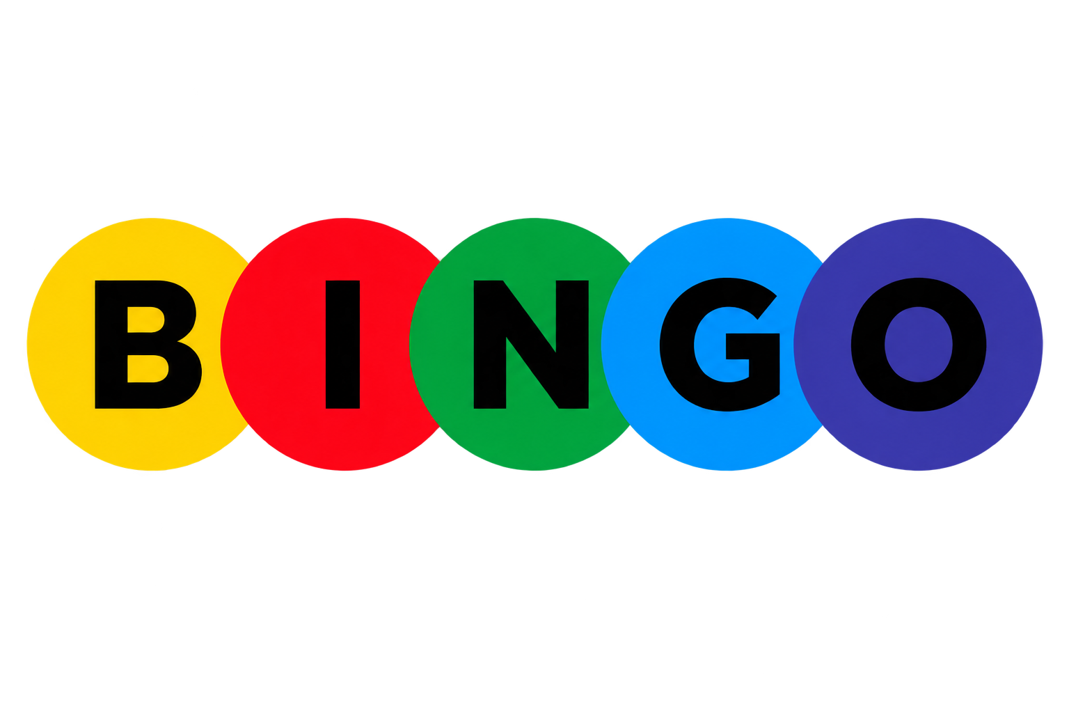 BINGO logo — five overlapping colored circles spelling BINGO