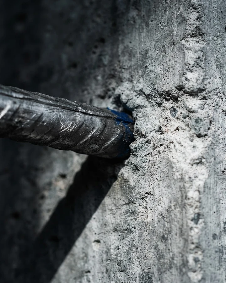 Arkitektonisk makro af stål og beton