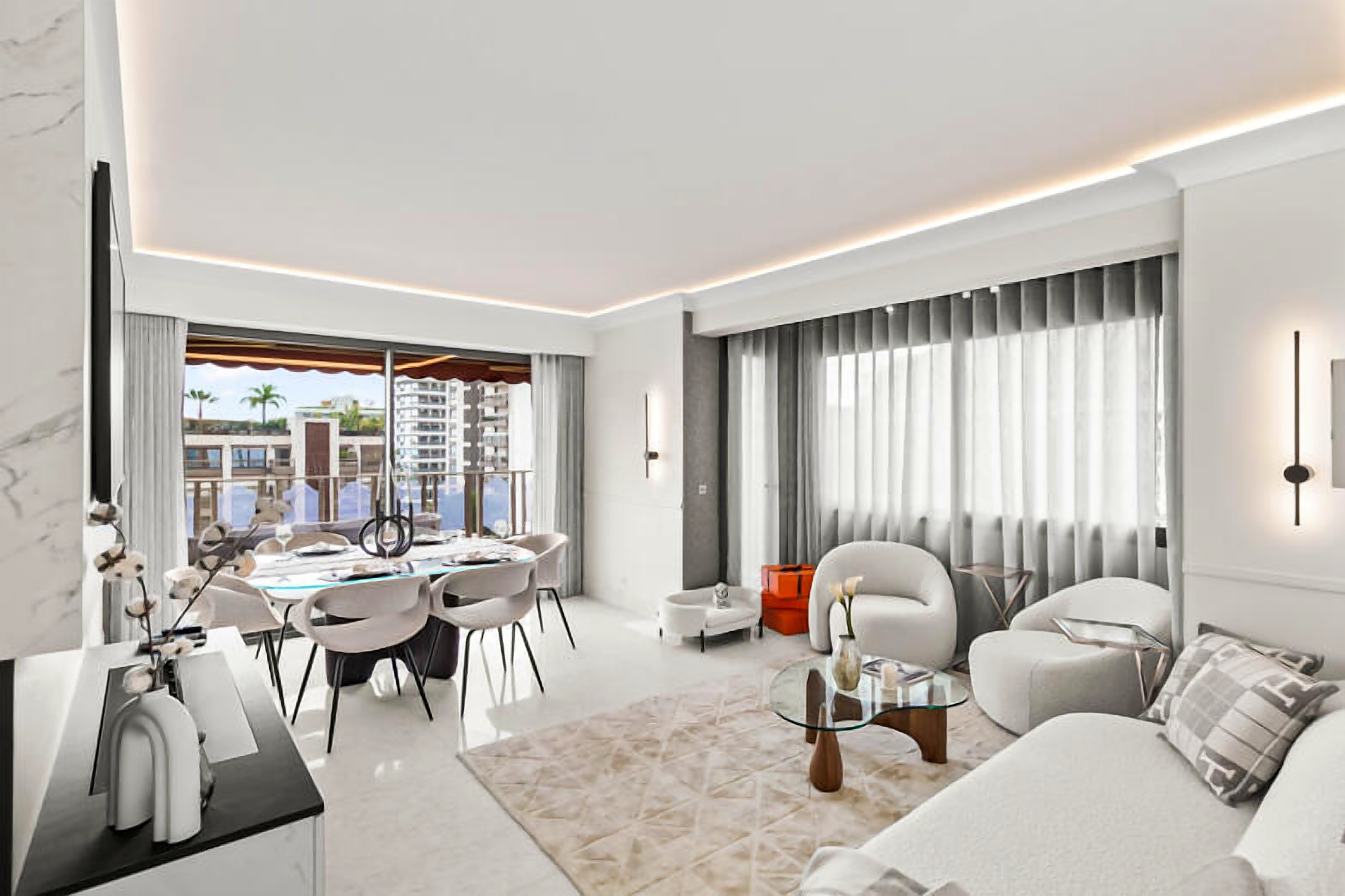 Riviera Palace / Appartement 4 pièces entièrement rénové avec vue mer et Casino
