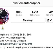 @hustlemantherapper profile in 2019 — 1.2M followers