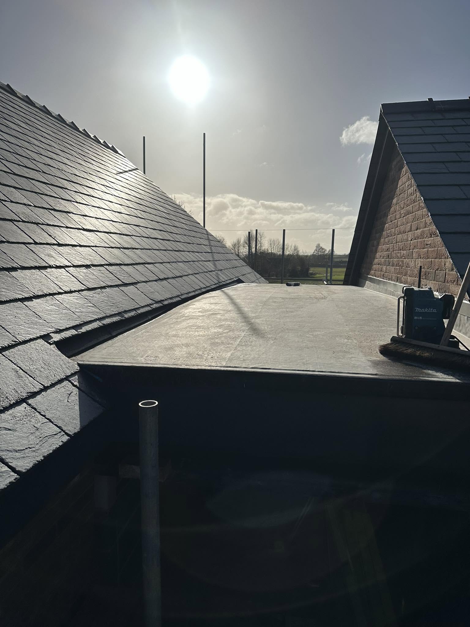 Finished flat roof