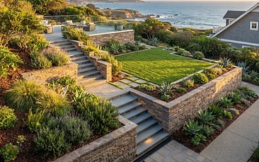 Sloped Yard Retaining Wall