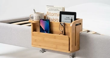 Adjustable Bamboo Bedside Caddy