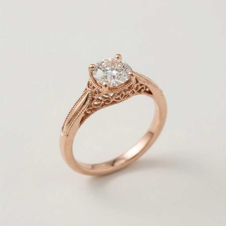 Floral Filigree Solitaire