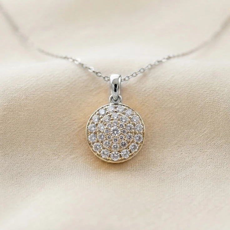 Pavé Cluster Pendant