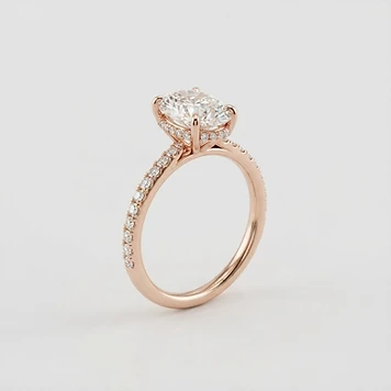 Hidden Halo with Pavé Shoulders