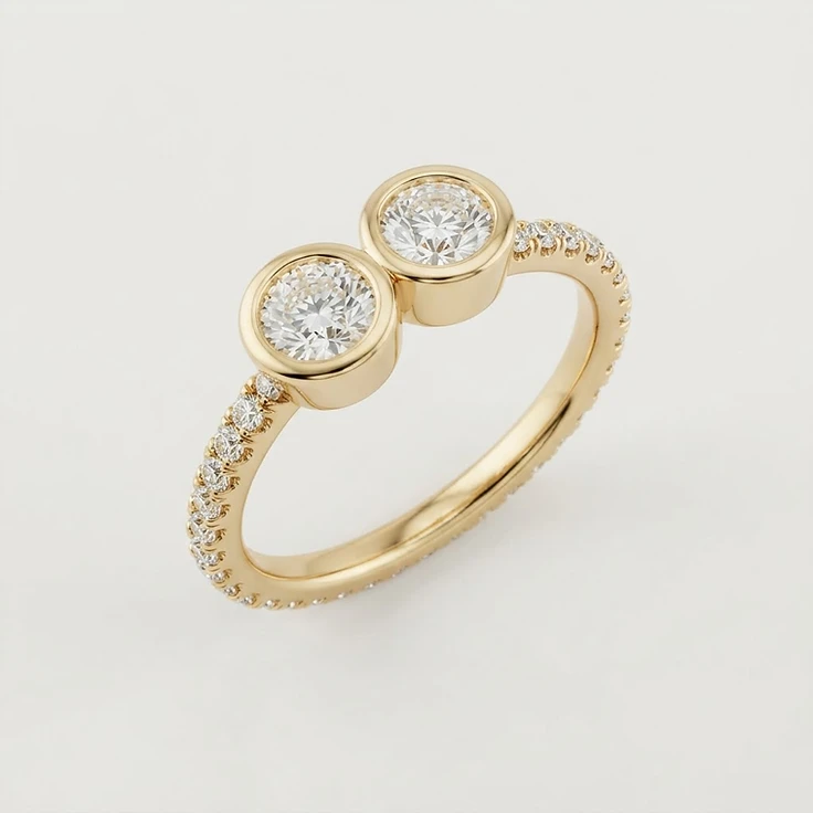 Bezel Two Stone