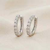 Diamond Huggie Hoops